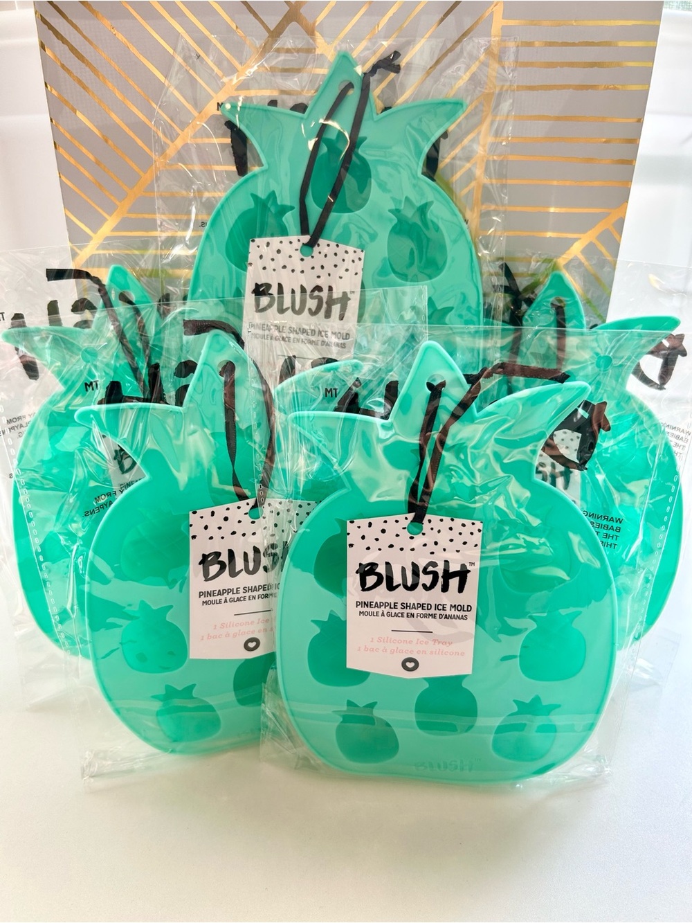 ✨ Blush Pineapple Ice Mold Set | 5 Pack | Silicone Multi-Use Trays |New Sealed ✨